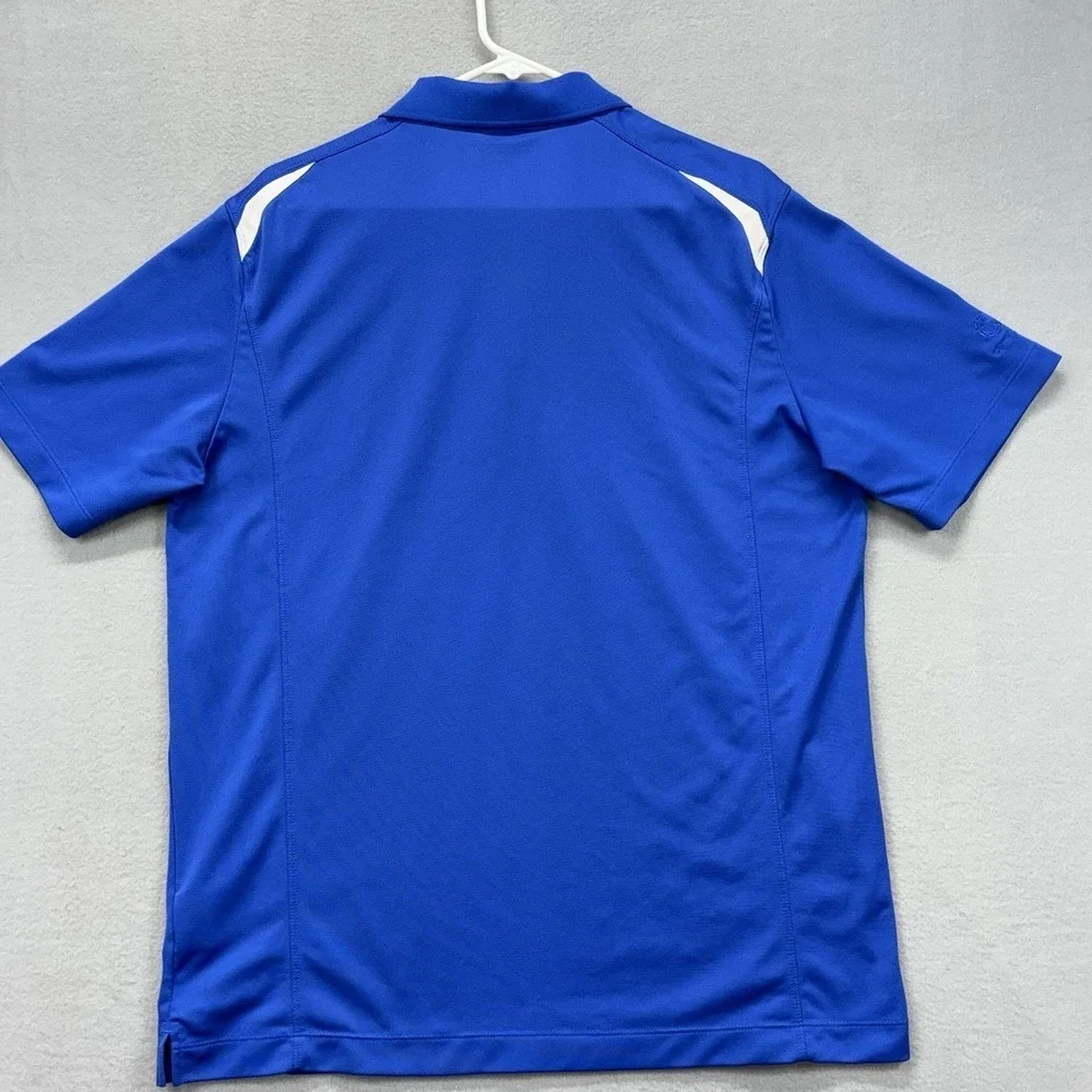 Nike Golf Tour Performance Polo Shirt Mens L  Dri-Fit ‎ Climatech Blue Stretch